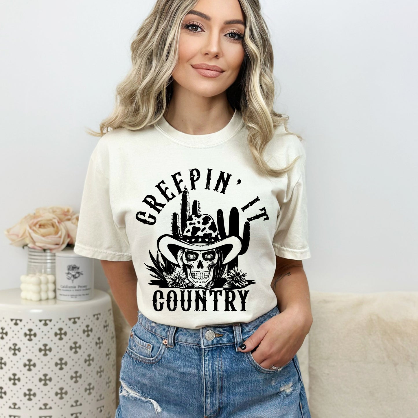 Creepin' It Country | Garment Dyed Short Sleeve Tee