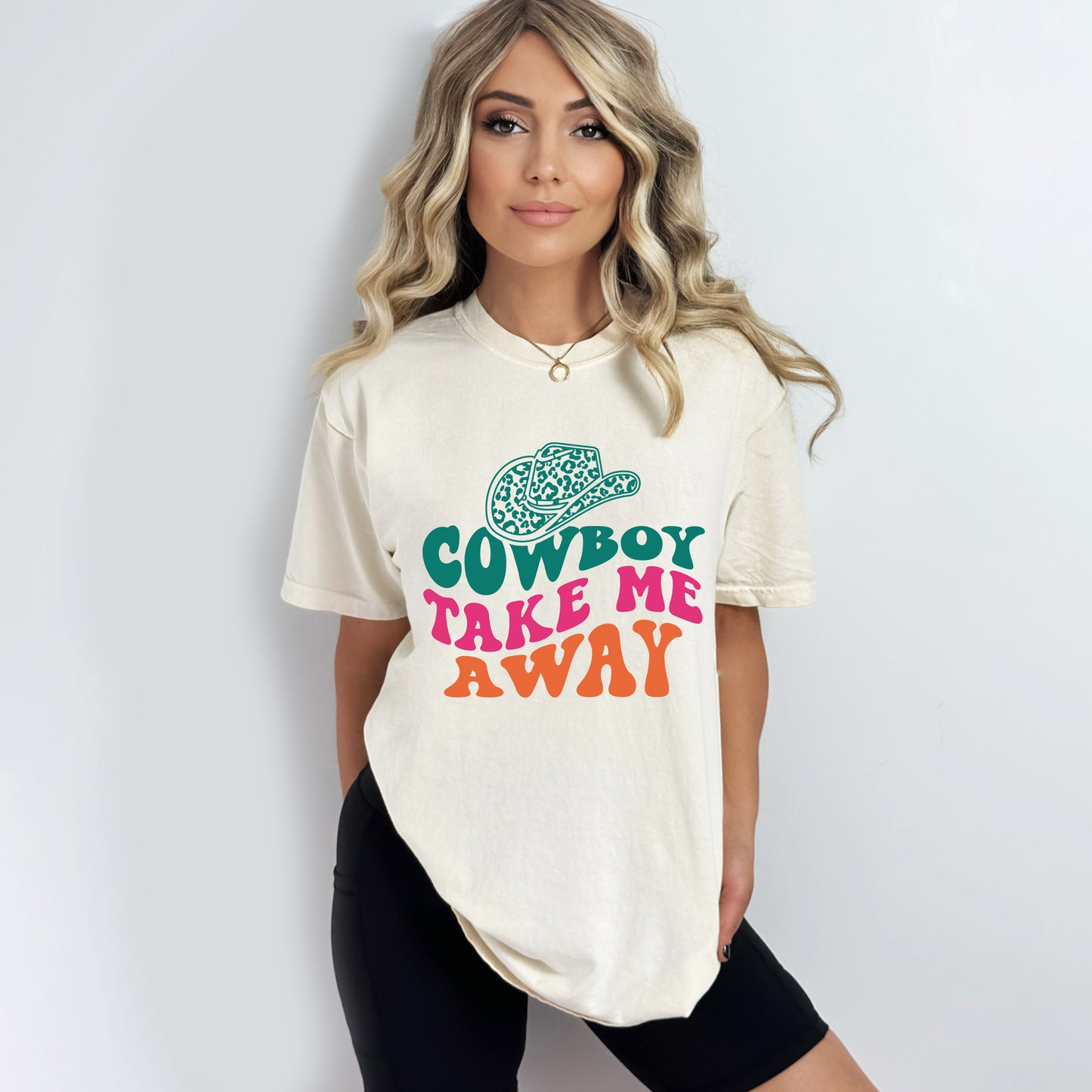 Cowboy Take Me Away Hat | Garment Dyed Short Sleeve Tee
