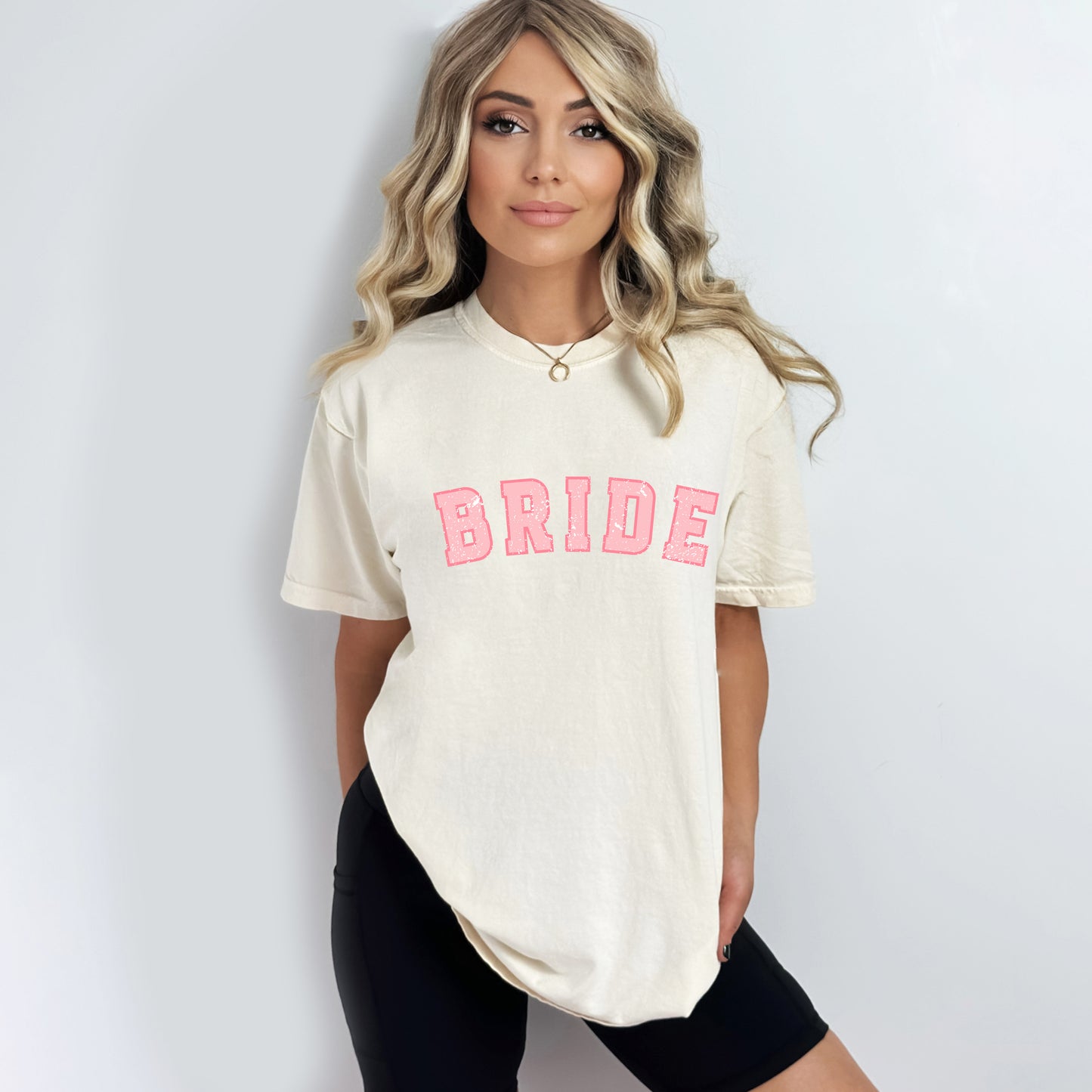 Pink Varsity Bride | Garment Dyed Tee