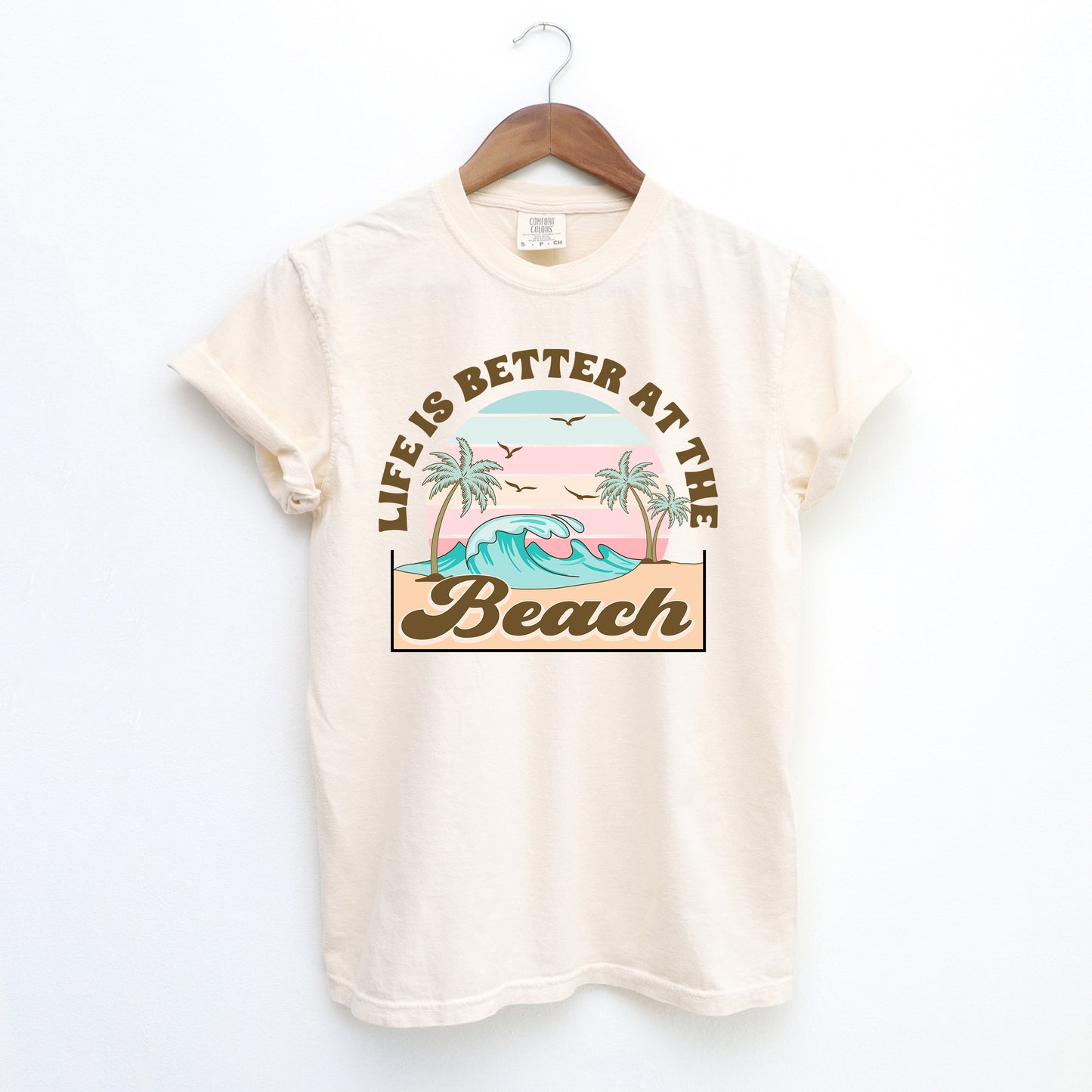 Better At The Beach Wave | Garment Dyed Short Sleeve Tee