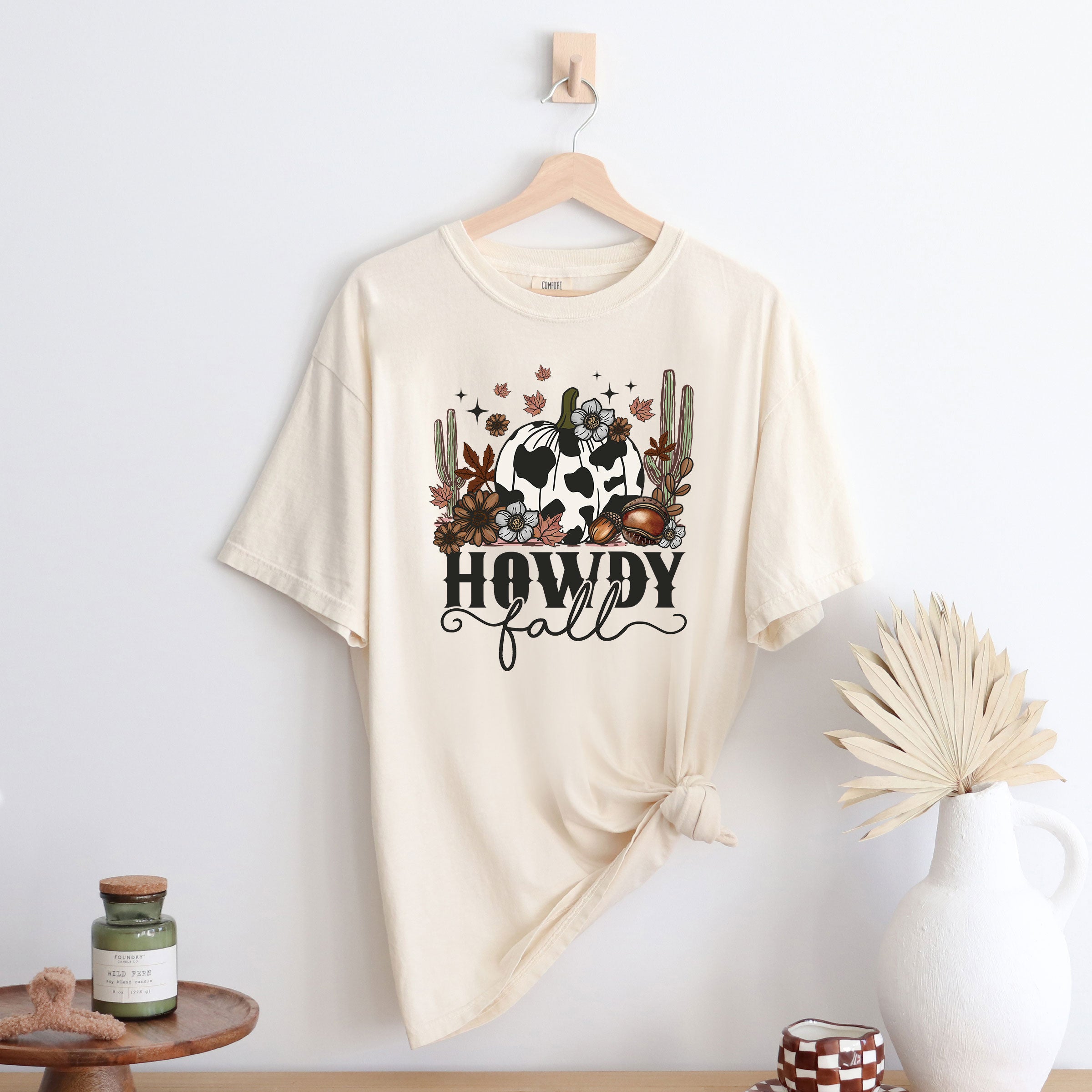 Howdy Fall Pumpkin | Garment Dyed Short Sleeve Tee