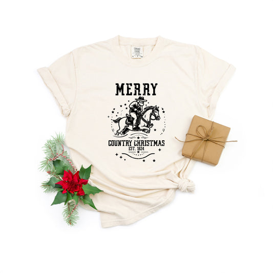 Merry Country Christmas | Garment Dyed Tee
