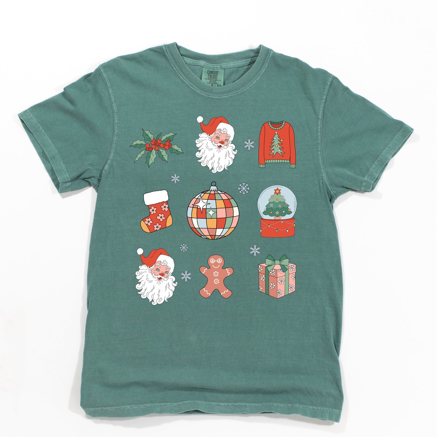 Clearance Christmas Collage | Garment Dyed Tee