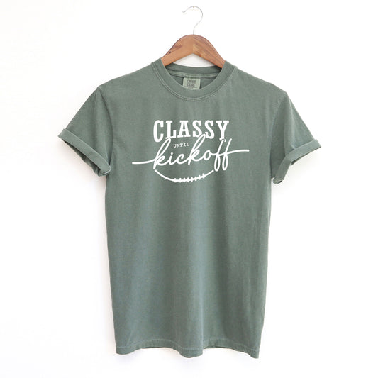 Classy Until Kickoff | Garment Dyed Short Sleeve Tee