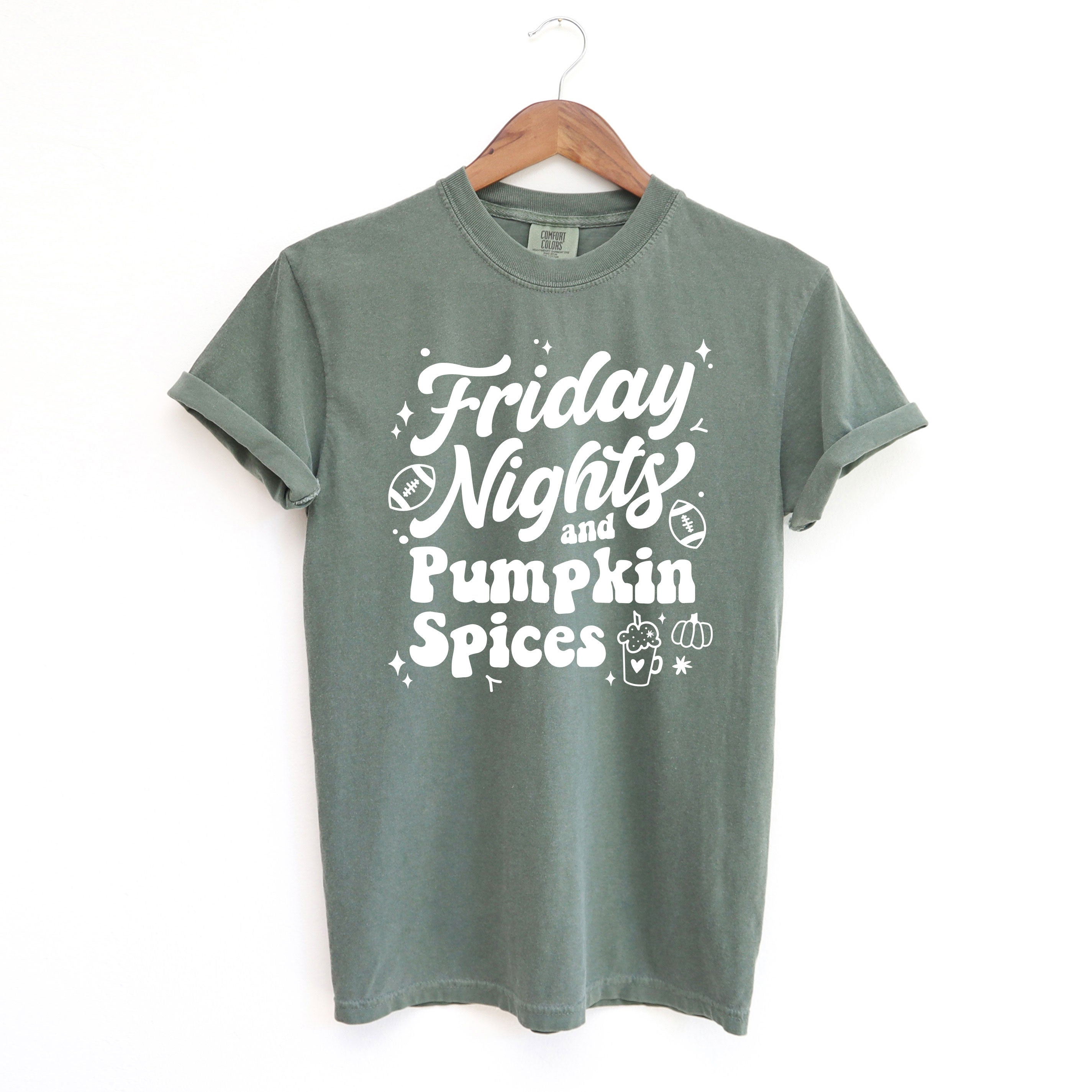 Friday Nights And Pumpkin Spices | Garment Dyed Short Sleeve Tee