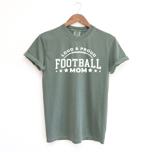 Proud Football Mom | Garment Dyed Short Sleeve Tee
