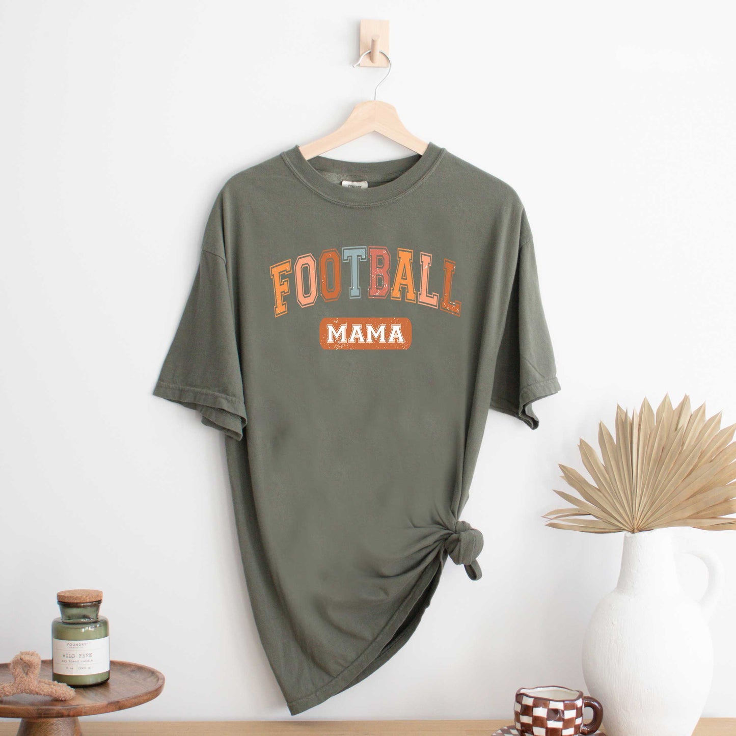 Varsity Football Mama | Garment Dyed Tee
