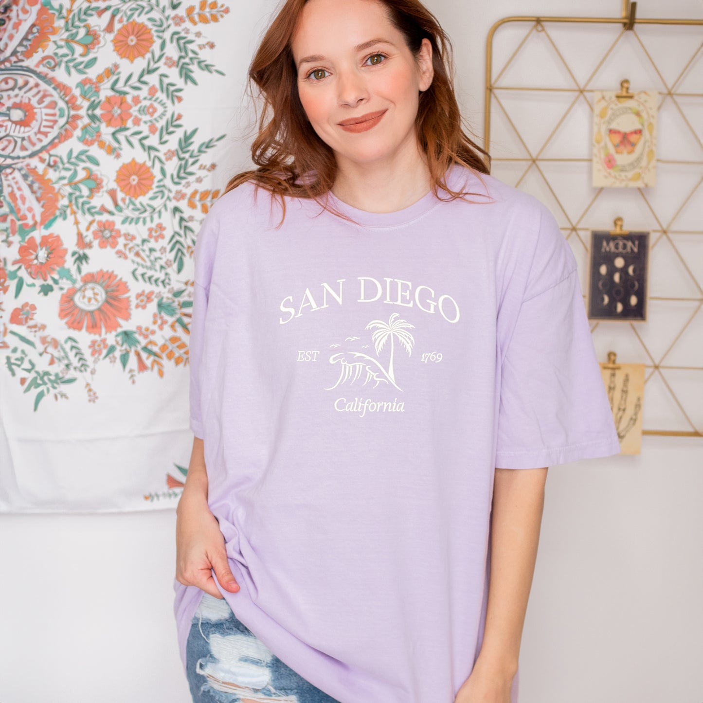 Embroidered San Diego | Garment Dyed Short Sleeve Tee