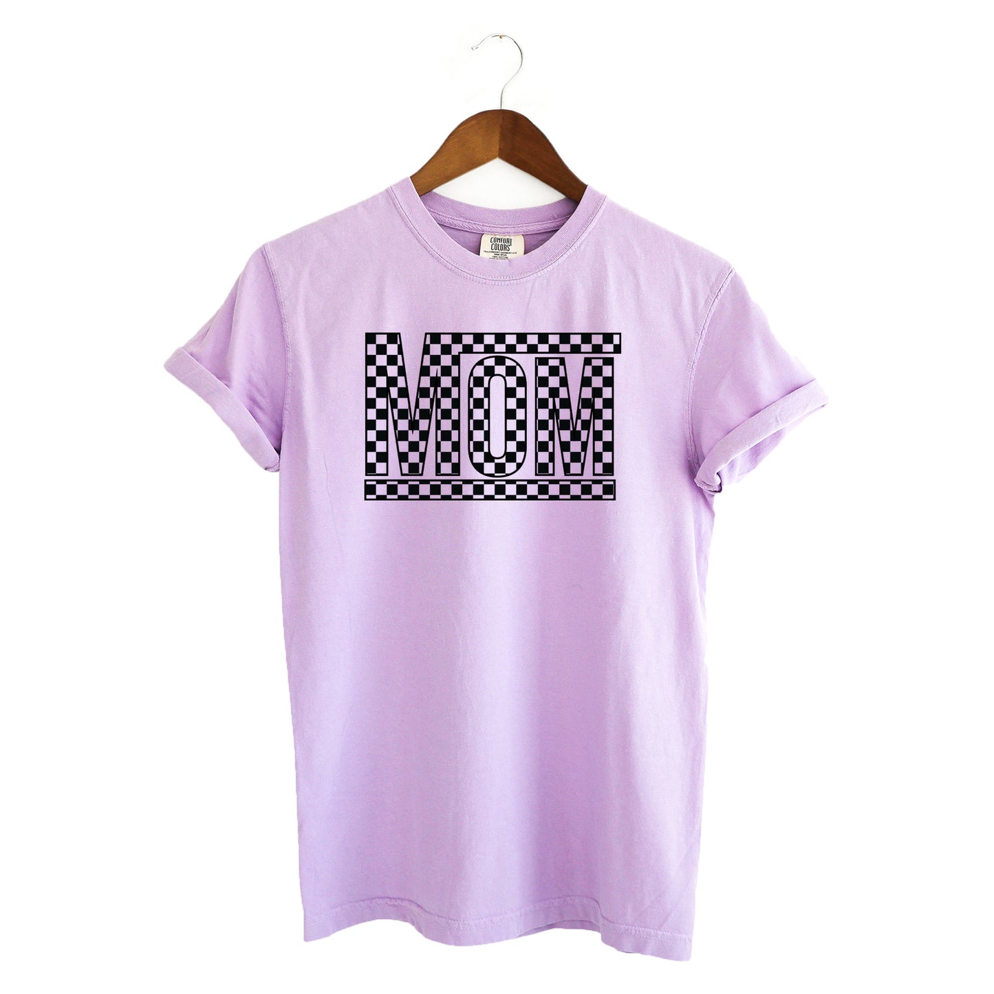Mom Checkered Box | Garment Dyed Short Sleeve Tee