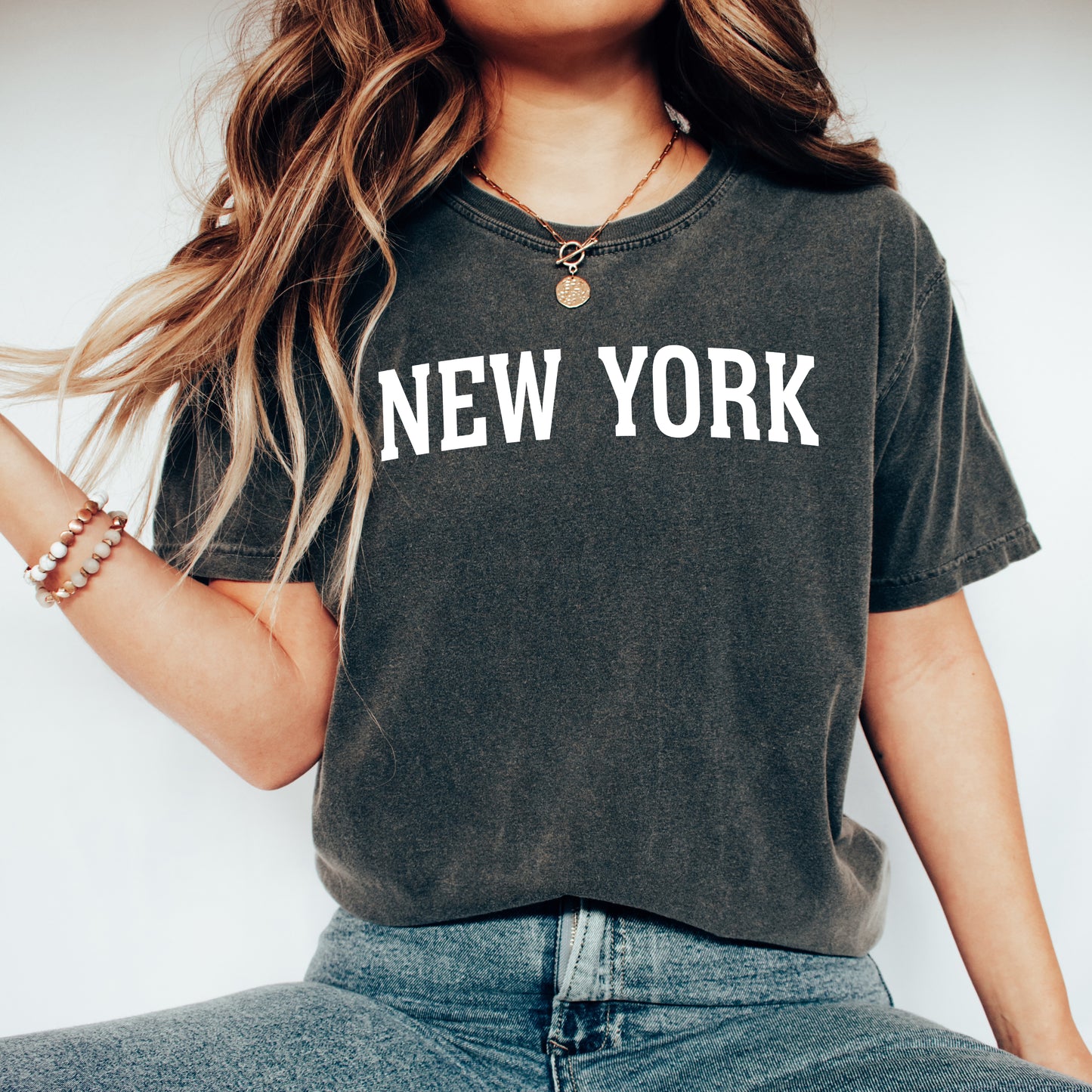 New York Arched | Garment Dyed Short Sleeve Tee