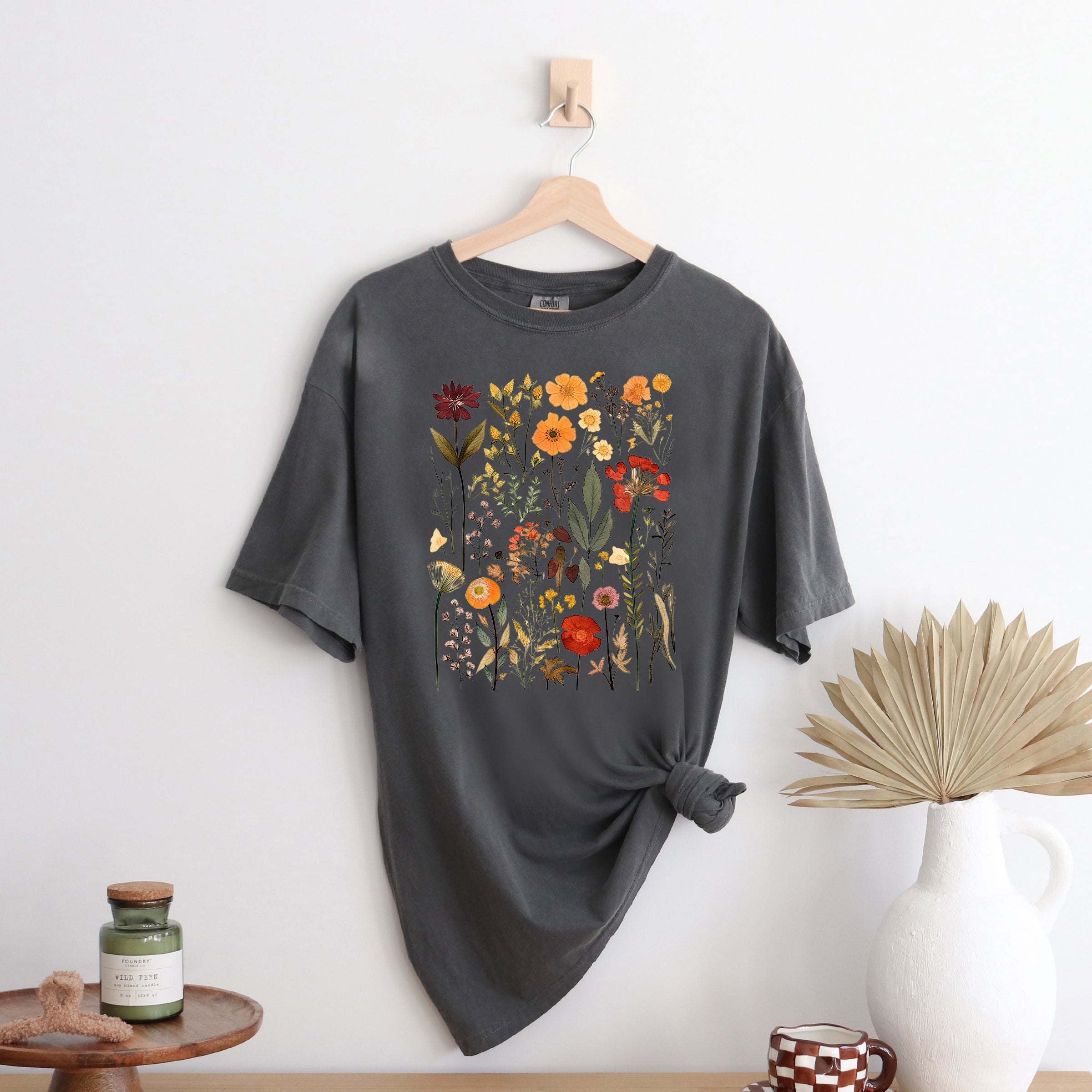 Vintage Pressed Flowers | Garment Dyed Tee