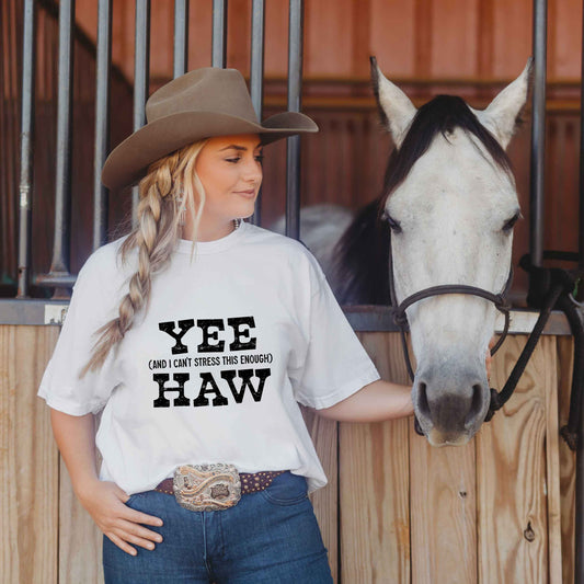 Yee Haw Stress | Garment Dyed Short Sleeve Tee