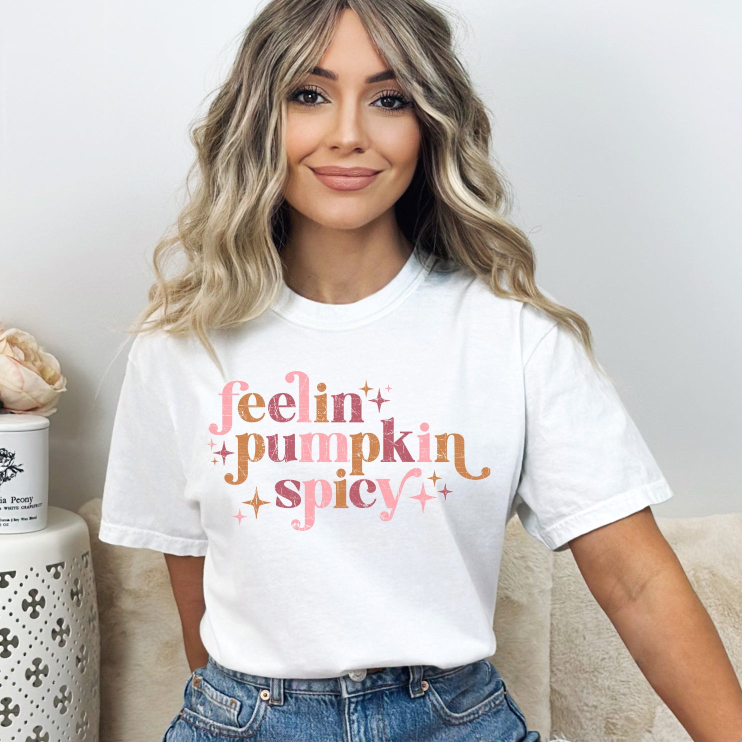 Feelin Pumpkin Spicy | Garment Dyed Short Sleeve Tee