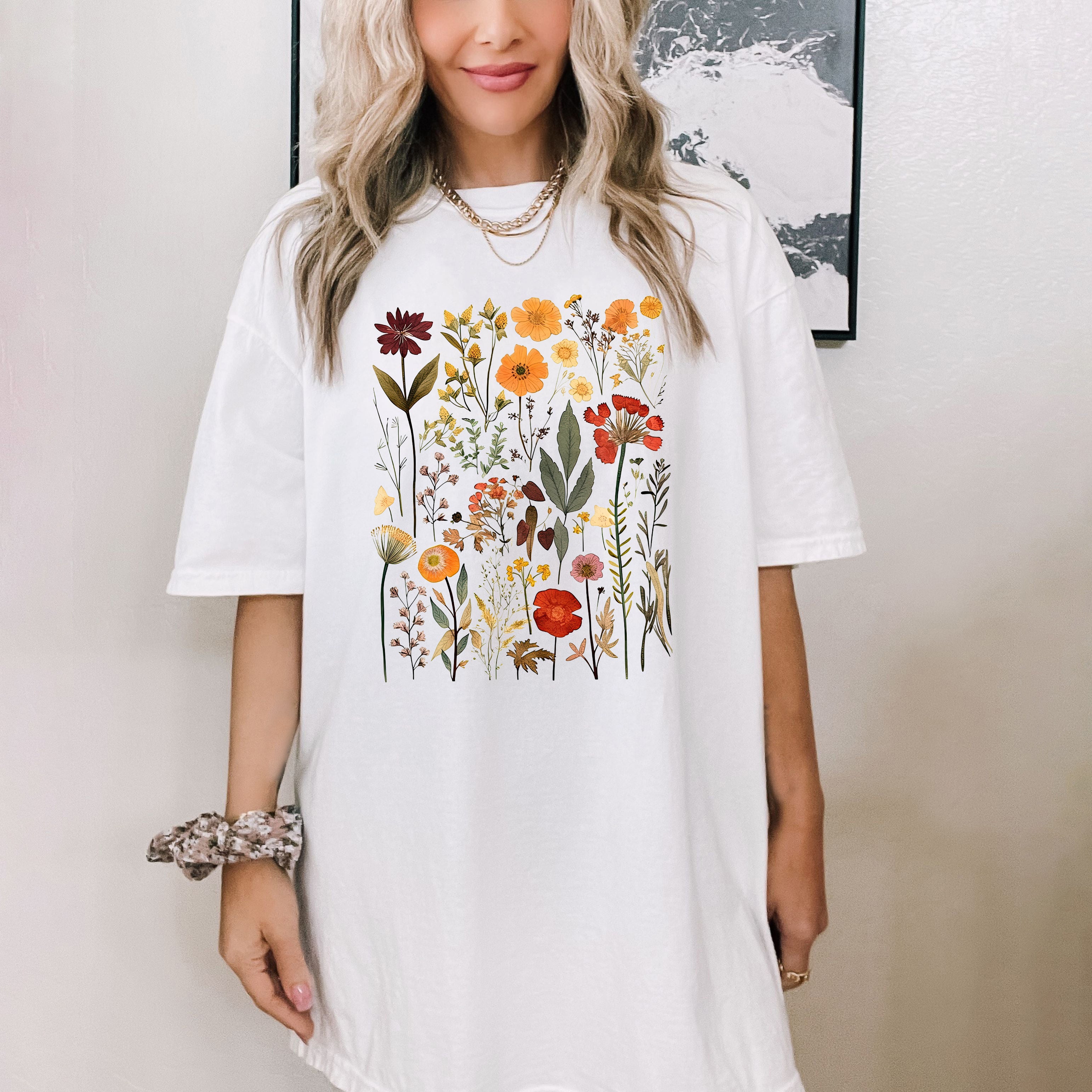 Vintage Pressed Flowers | Garment Dyed Tee