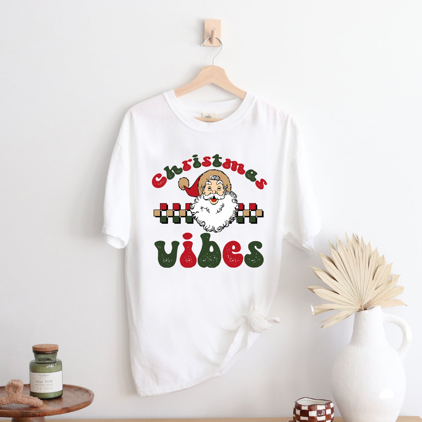 Christmas Vibes Checkered | Garment Dyed Tee