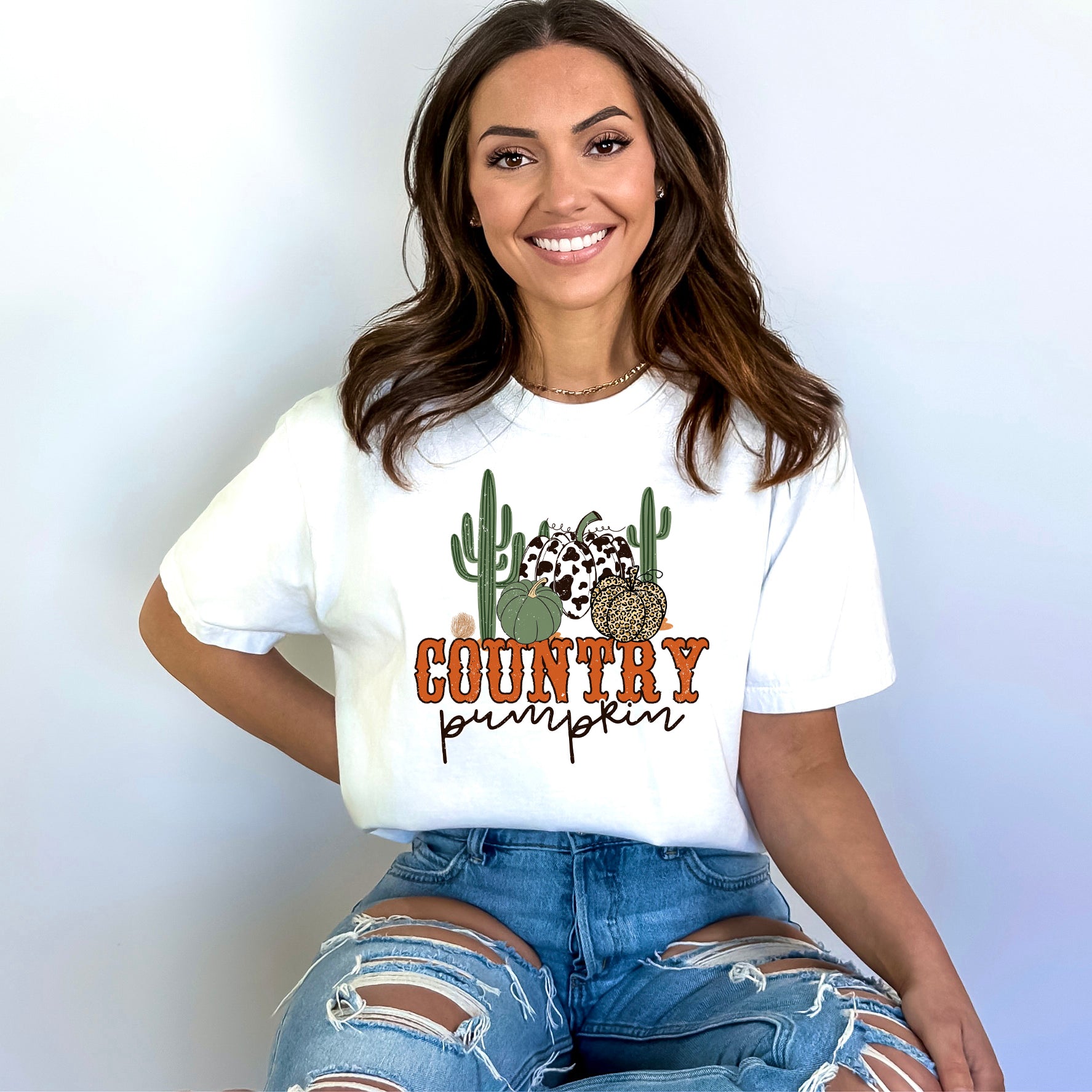 Country Pumpkin Cactus | Garment Dyed Tee