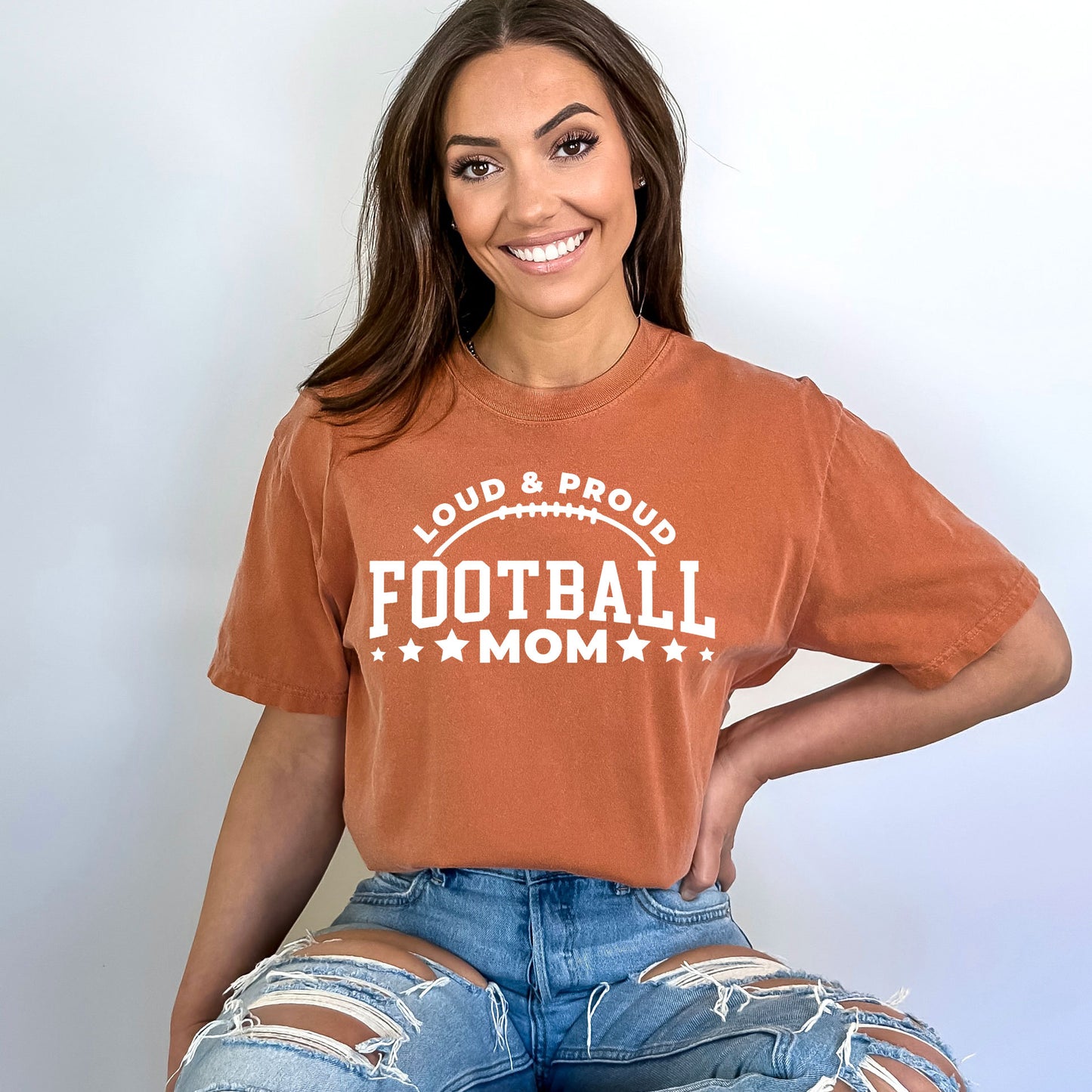 Proud Football Mom | Garment Dyed Short Sleeve Tee