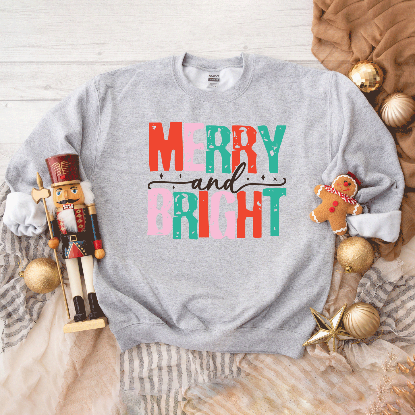 Merry and Bright Colorful | Sweatshirt