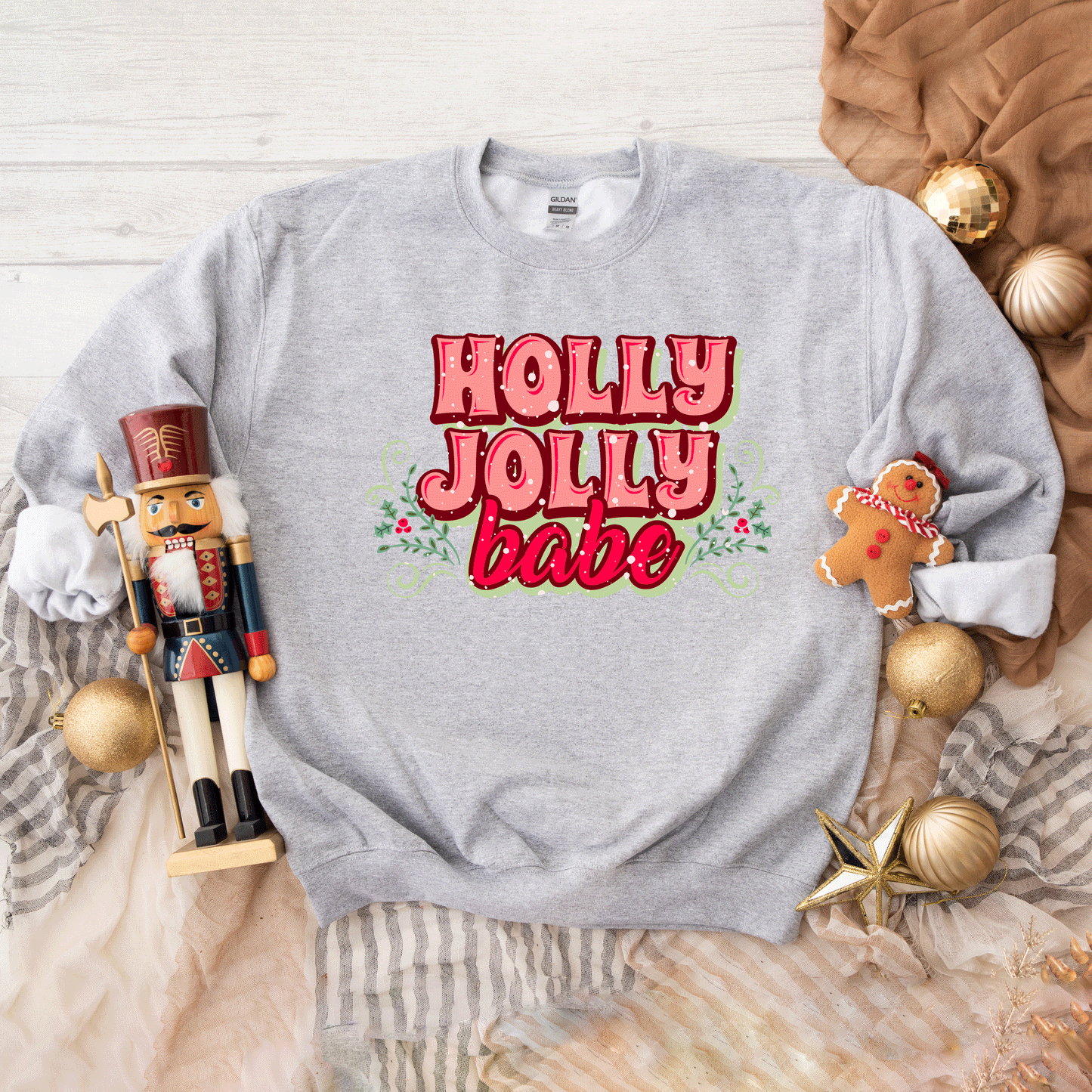 Holly Jolly Babe Stacked | Sweatshirt