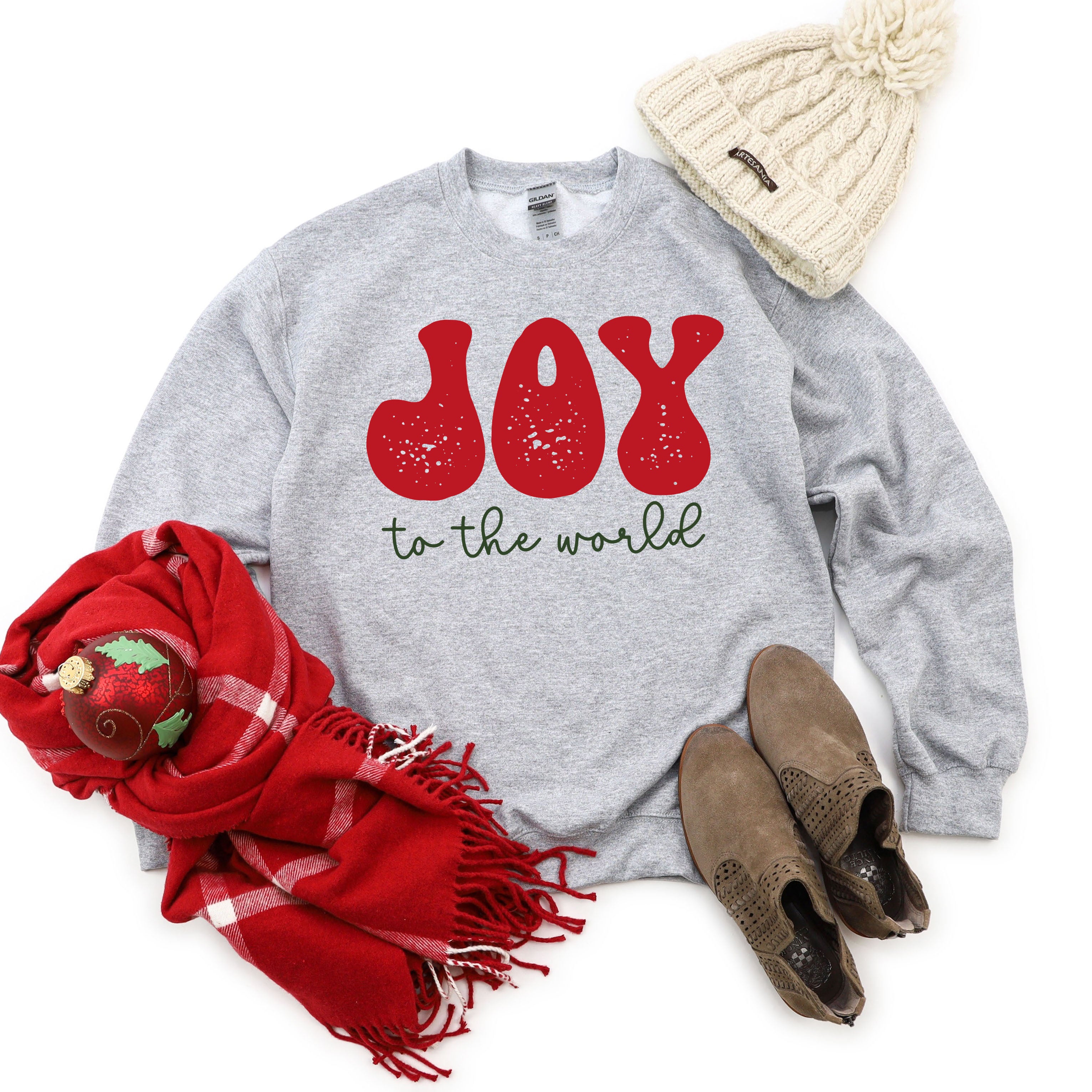 Joy To The World Cursive |Sweatshirt