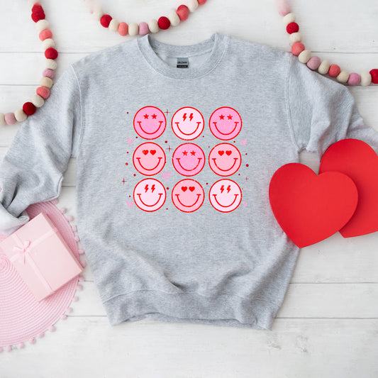 Valentine Smiley Face Chart | Sweatshirt