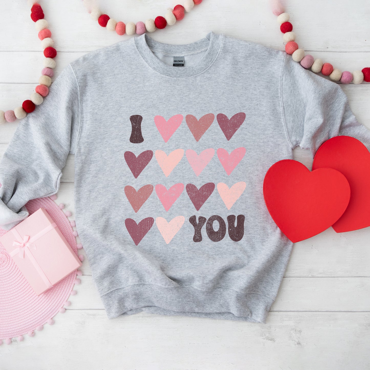 I Heart You Distressed | Sweatshirt