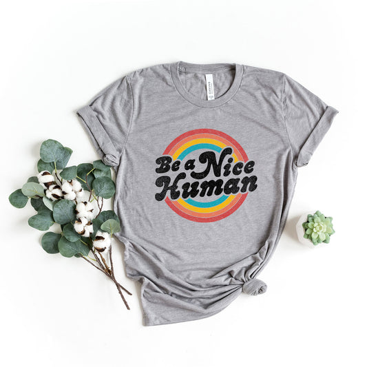 Clearance Be A Nice Human Circles | Short Sleeve Graphic Tee