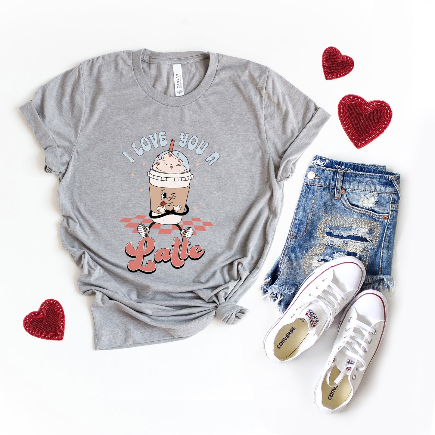 I Love You a Latte | Short Sleeve Crew Neck