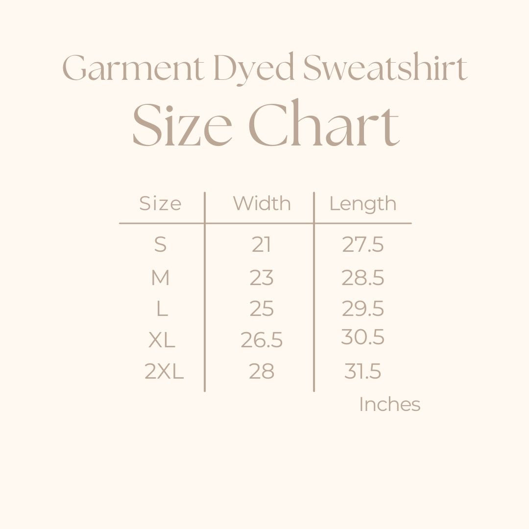 Pumpkin Daisy Checkered | Garment Dyed Sweatshirt