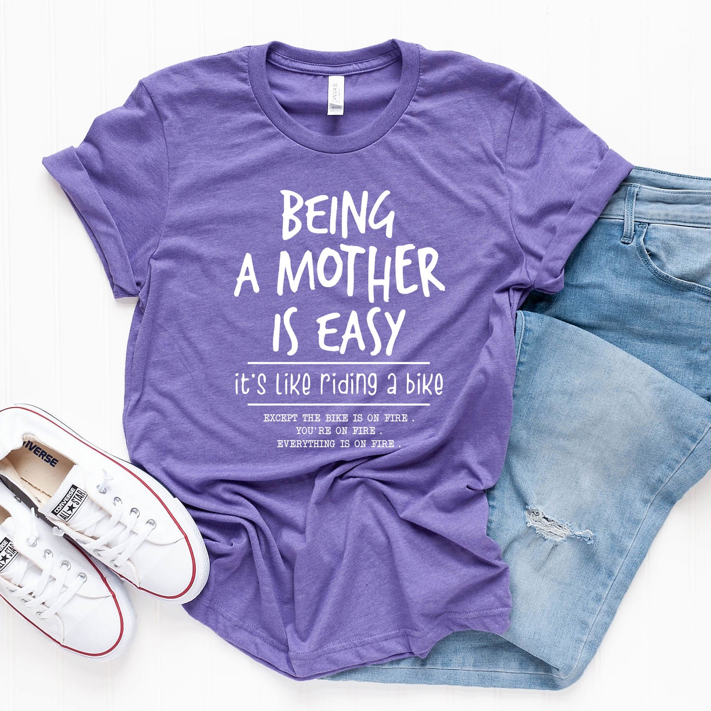 Being A Mother Is Easy | Short Sleeve Crew Neck