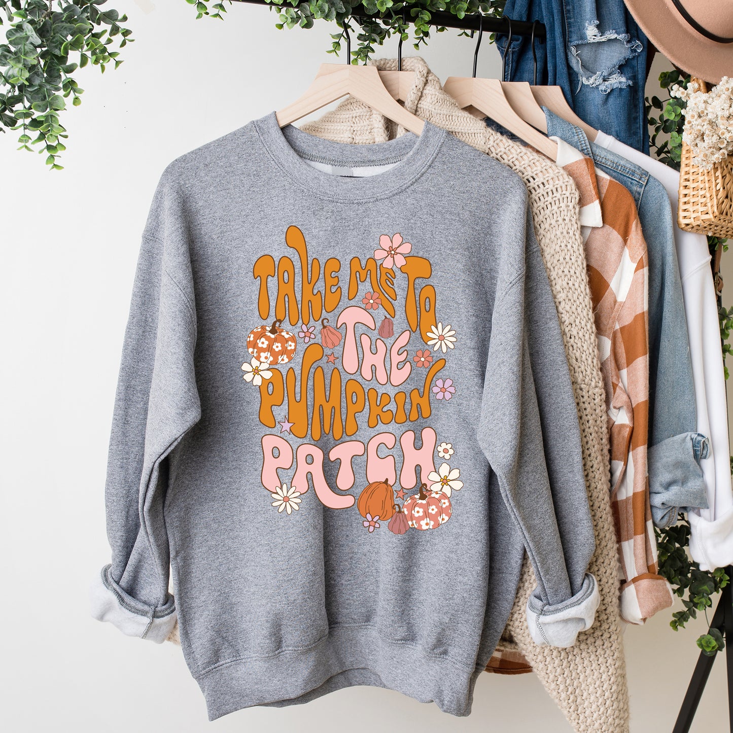 Take Me To The Pumpkin Patch Flowers | Sweatshirt