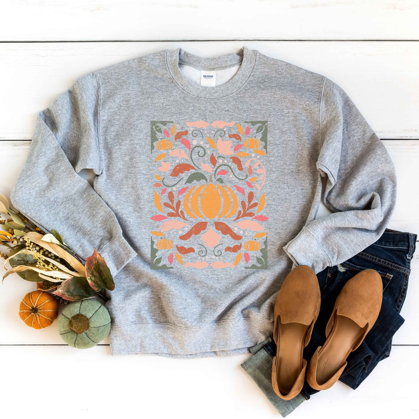 Fall Floral Grunge | Sweatshirt