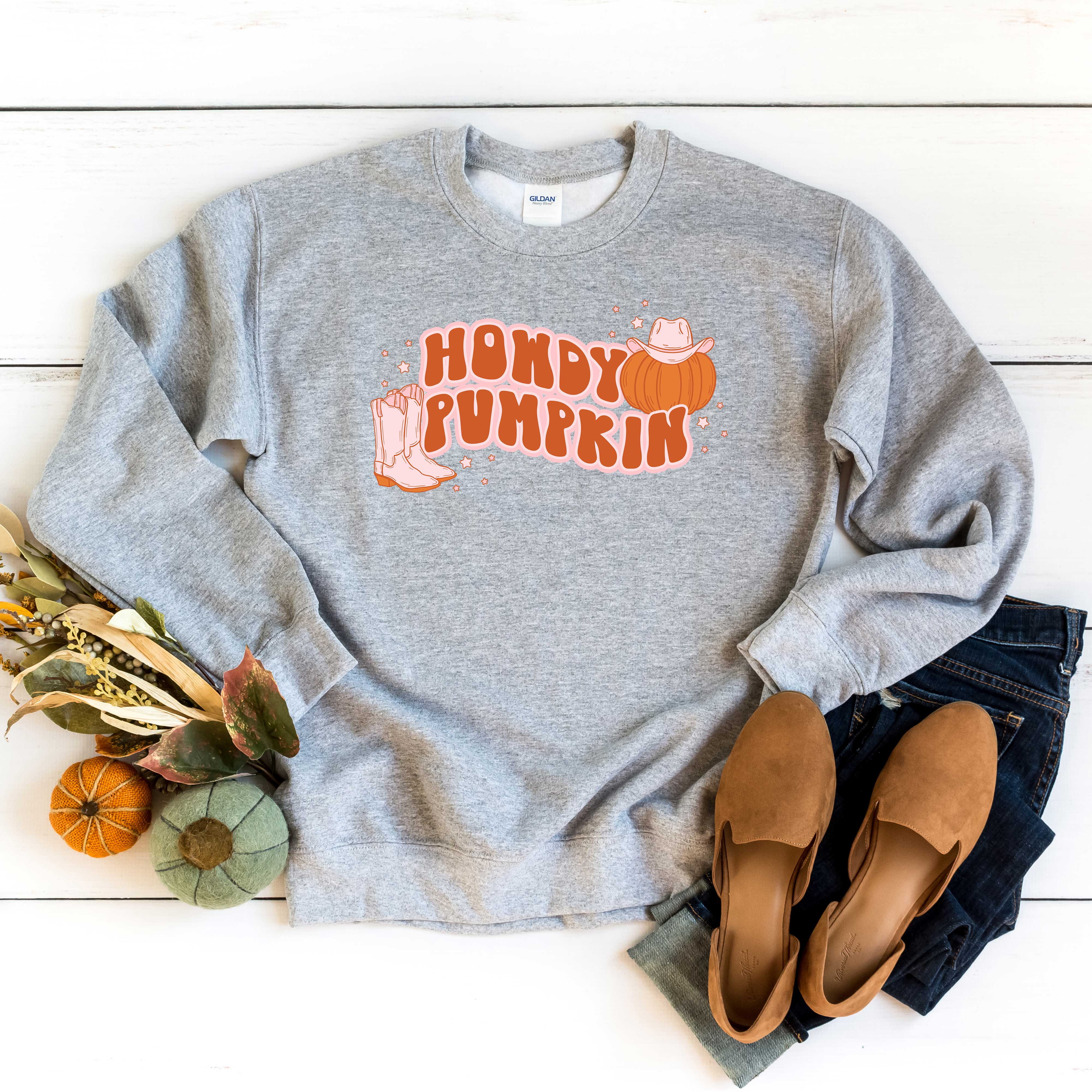 Howdy Pumpkin Boots | Sweatshirt