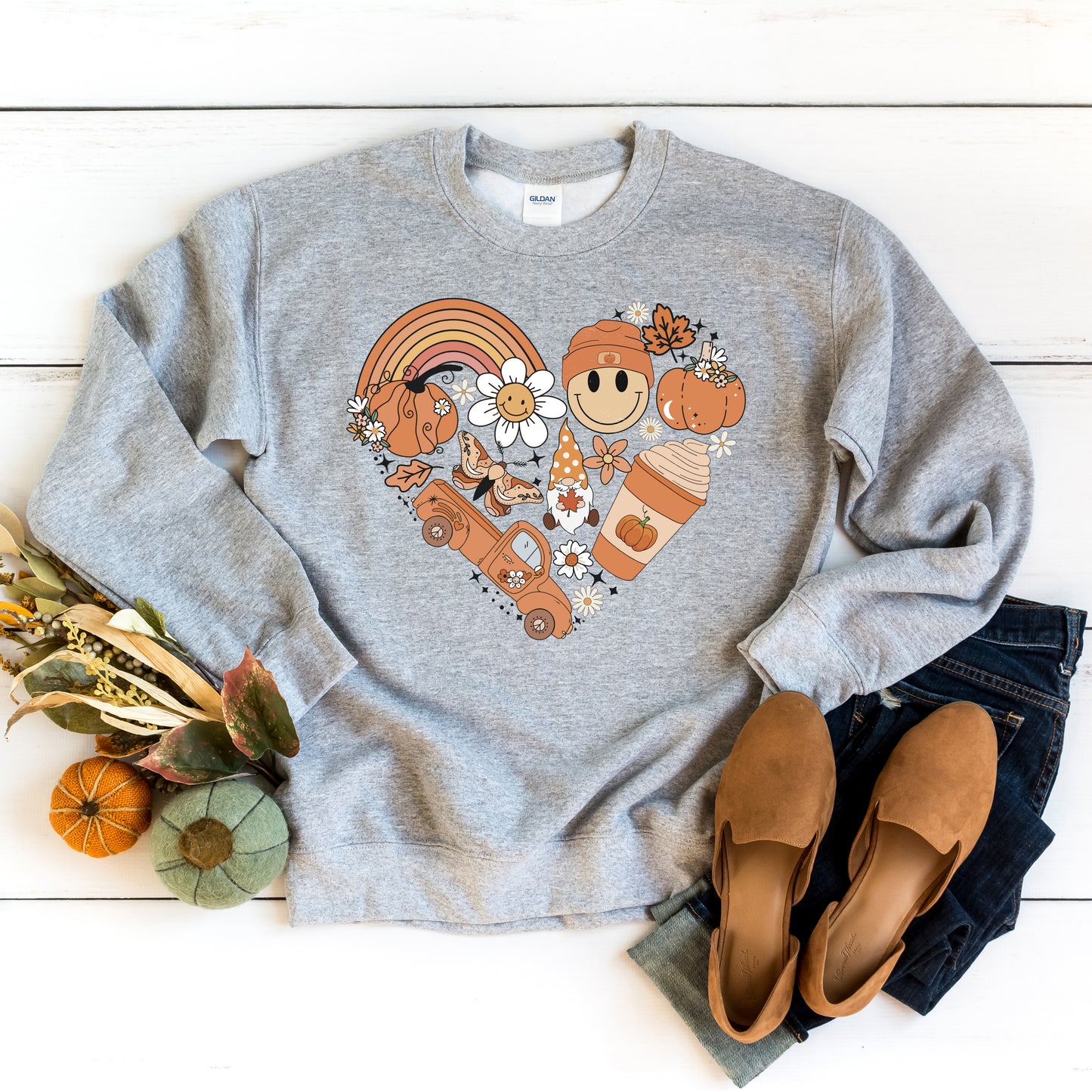 Fall Collage Heart | Sweatshirt
