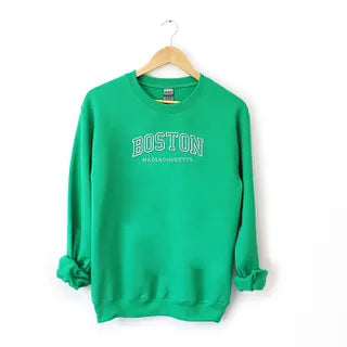 Embroidered Boston Massachusetts | Sweatshirt