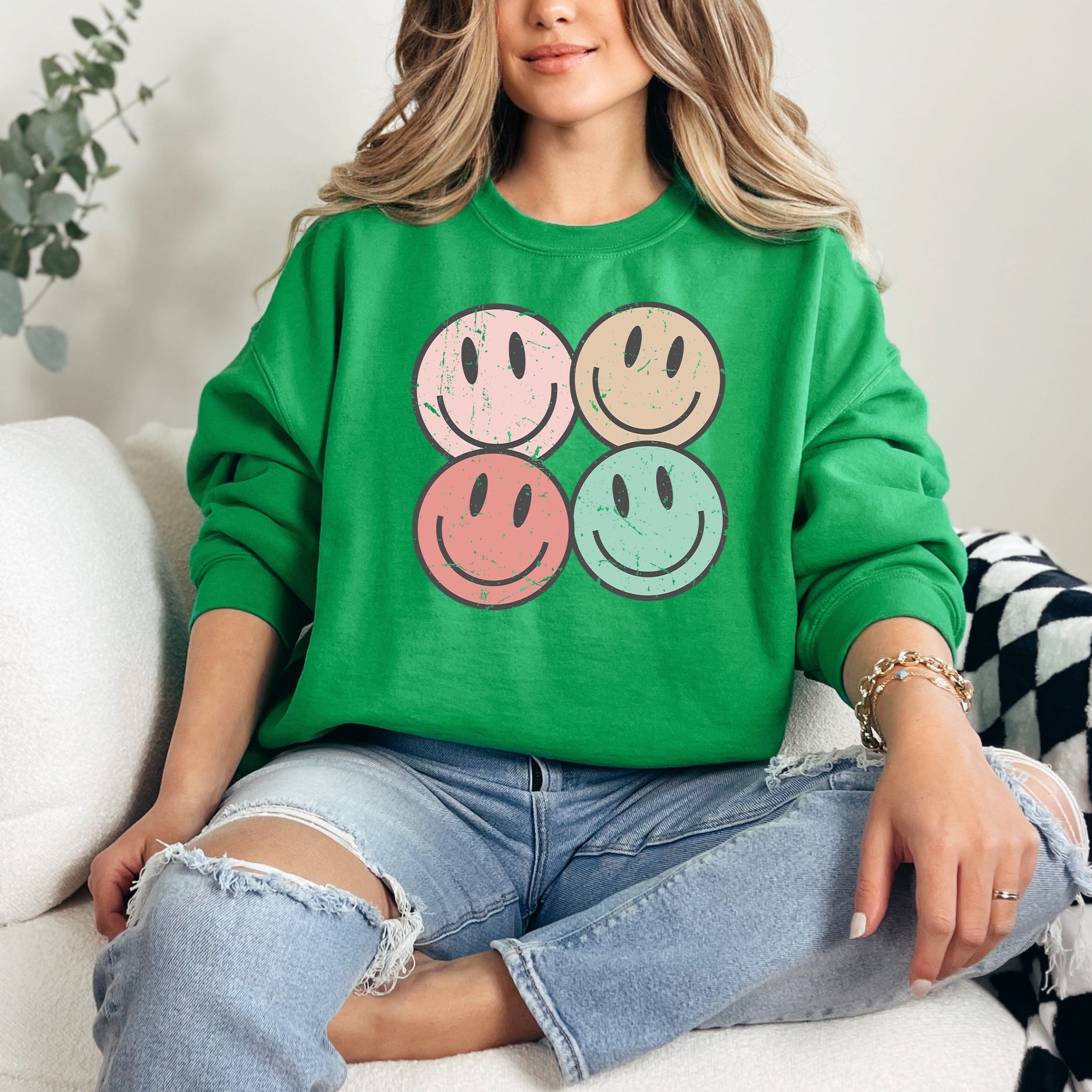 Smiley Face Grunge | Sweatshirt