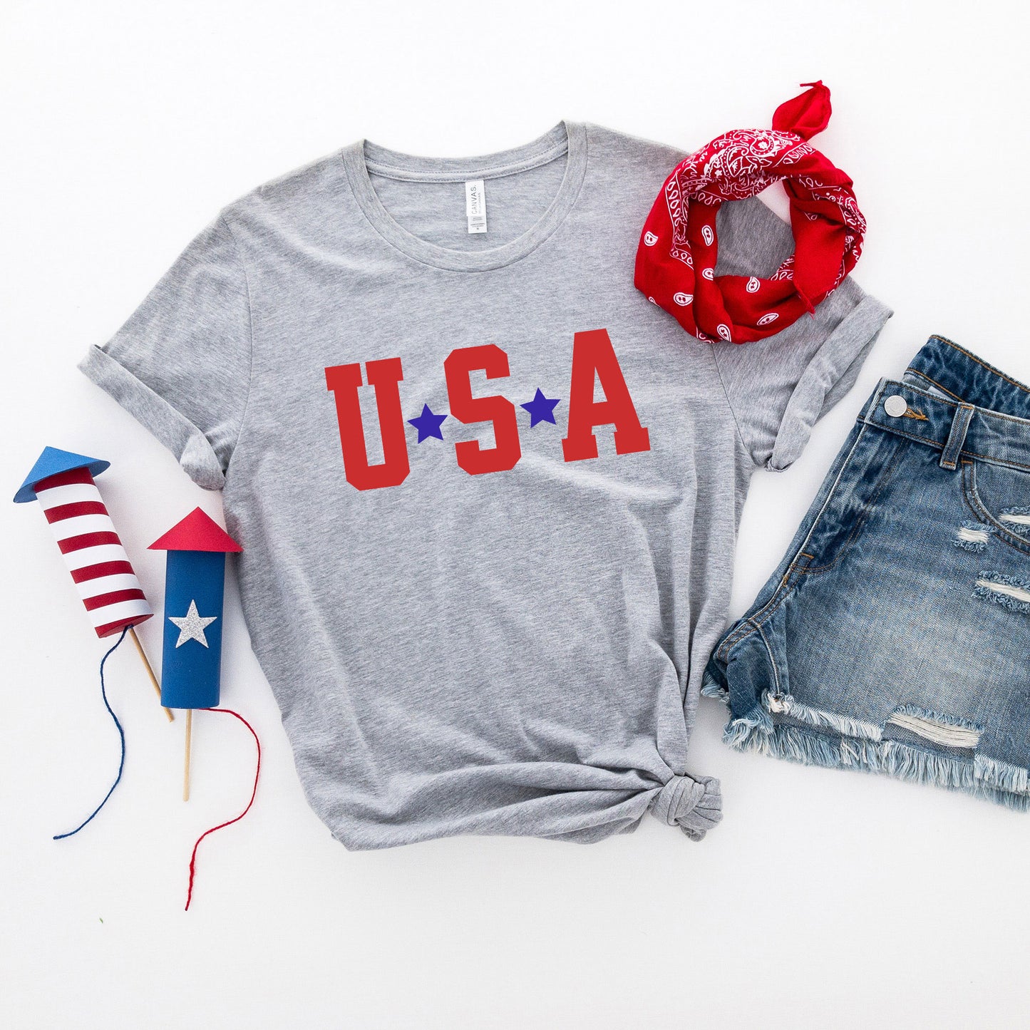 USA Stars Puff | Short Sleeve Graphic Tee