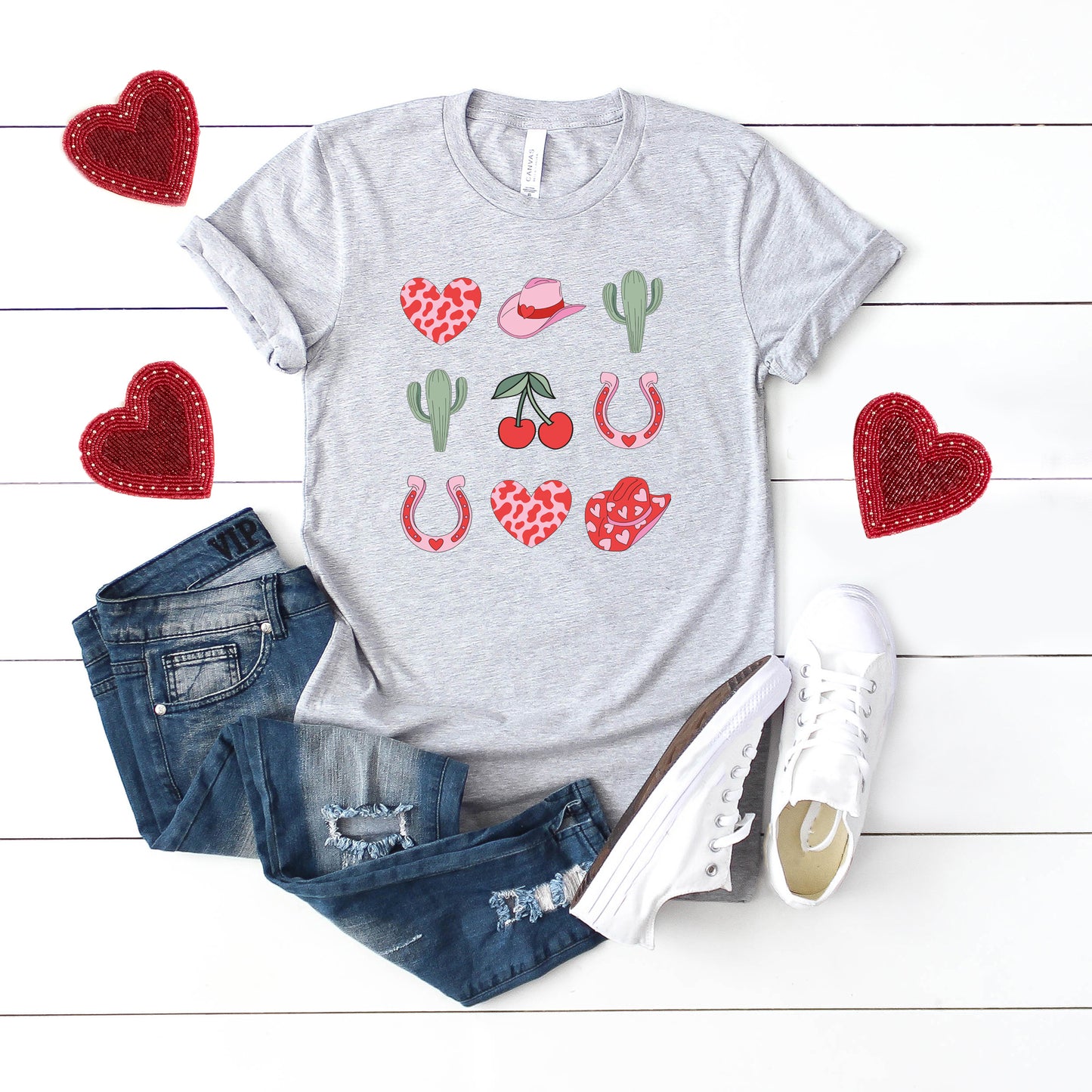 Cowgirl Valentine Chart | Short Sleeve Graphic Tee