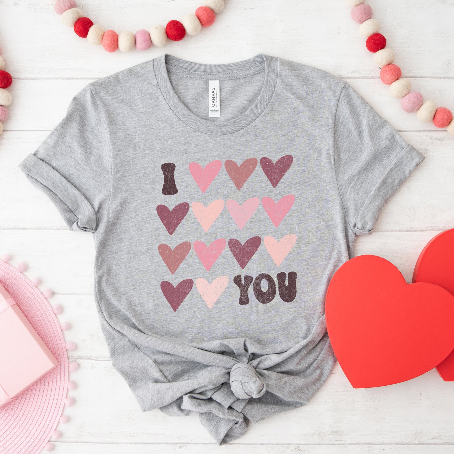 I Heart You Distressed | Short Sleeve Crew Neck