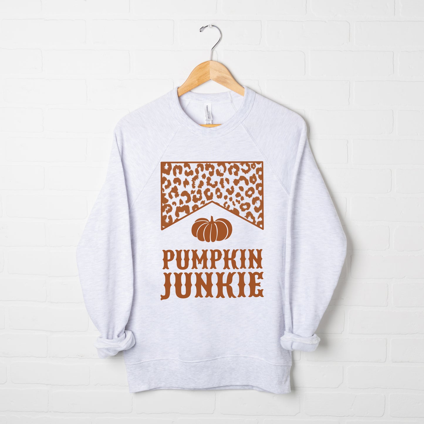 Leopard Pumpkin Junkie| Bella Canvas Premium Sweatshirt