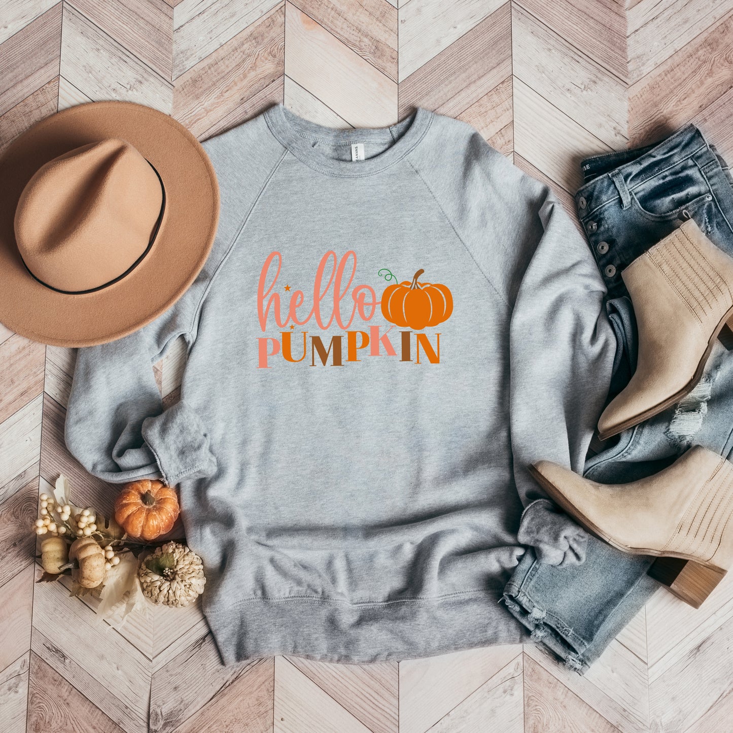 Hello Pumpkin Pumpkin | Bella Canvas Sweatshirt