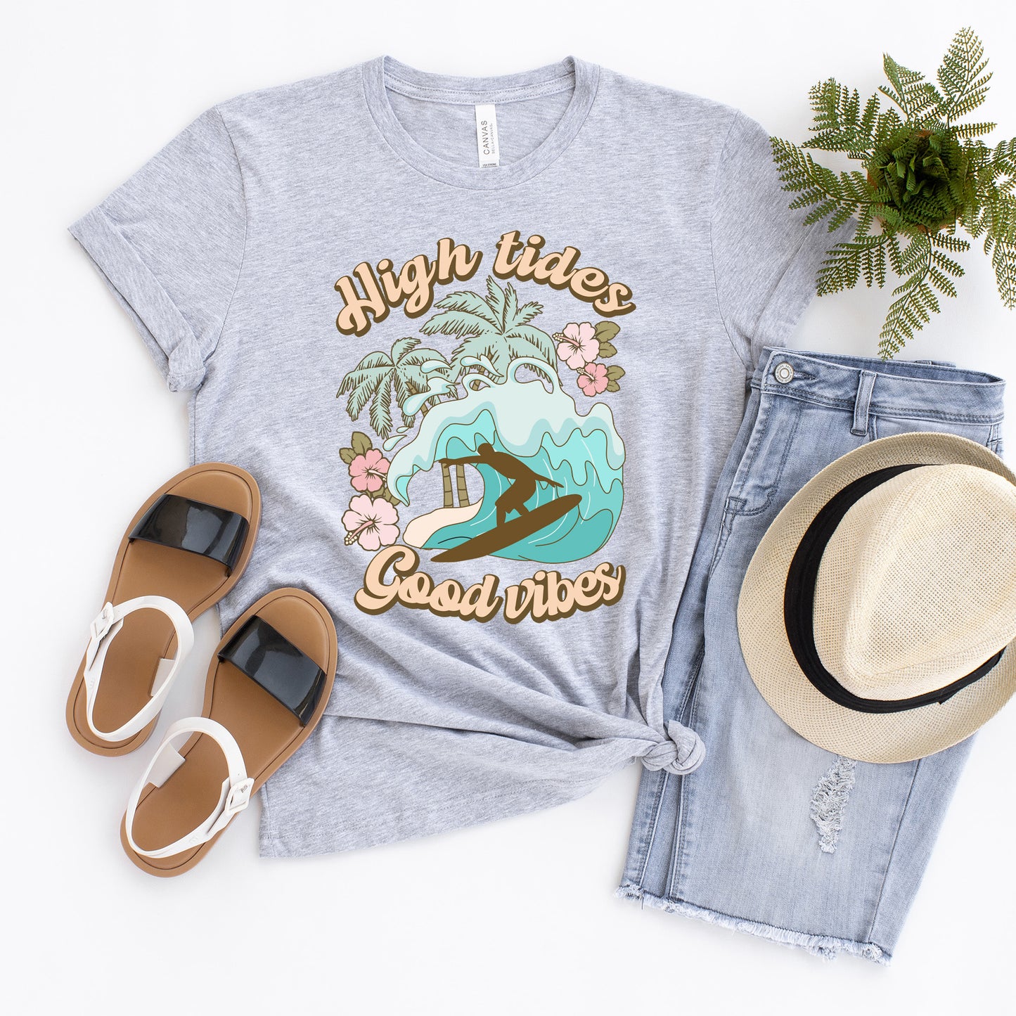 High Tides and Good Vibes Wave | Short Sleeve Crew Neck