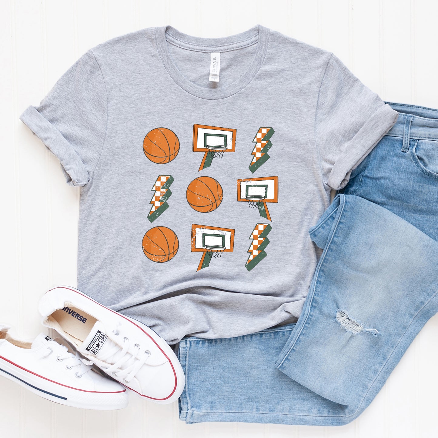 Basketball Collage | Short Sleeve Graphic Tee