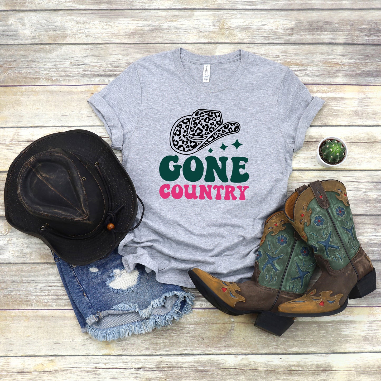 Gone Country Hat | Short Sleeve Graphic Tee
