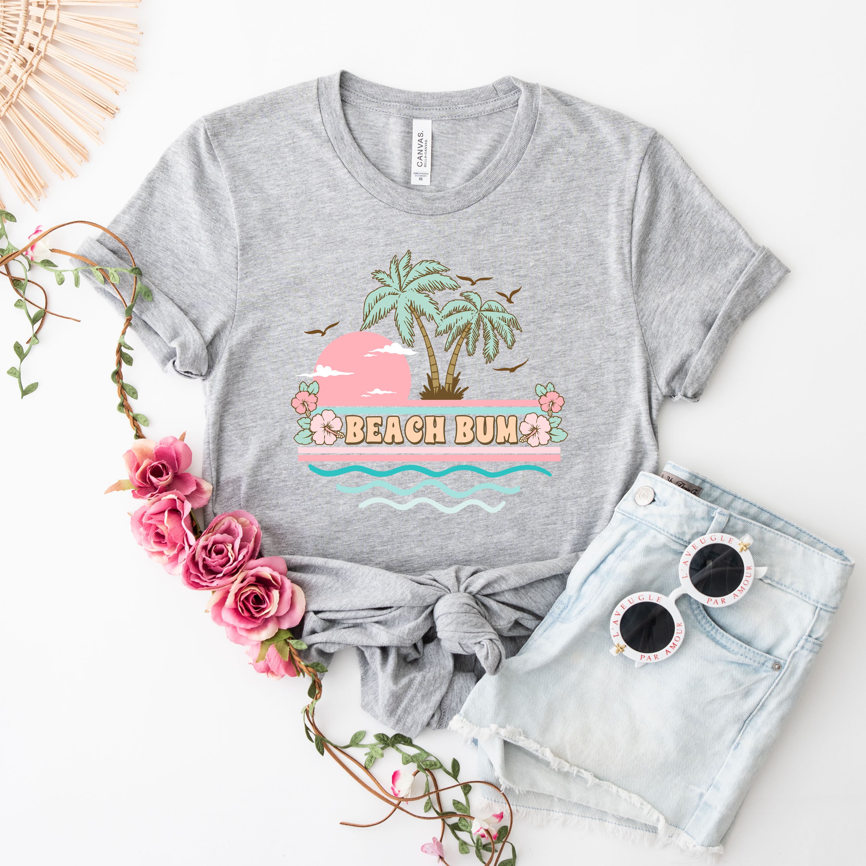 Beach Bum Stripes | Short Sleeve Crew Neck