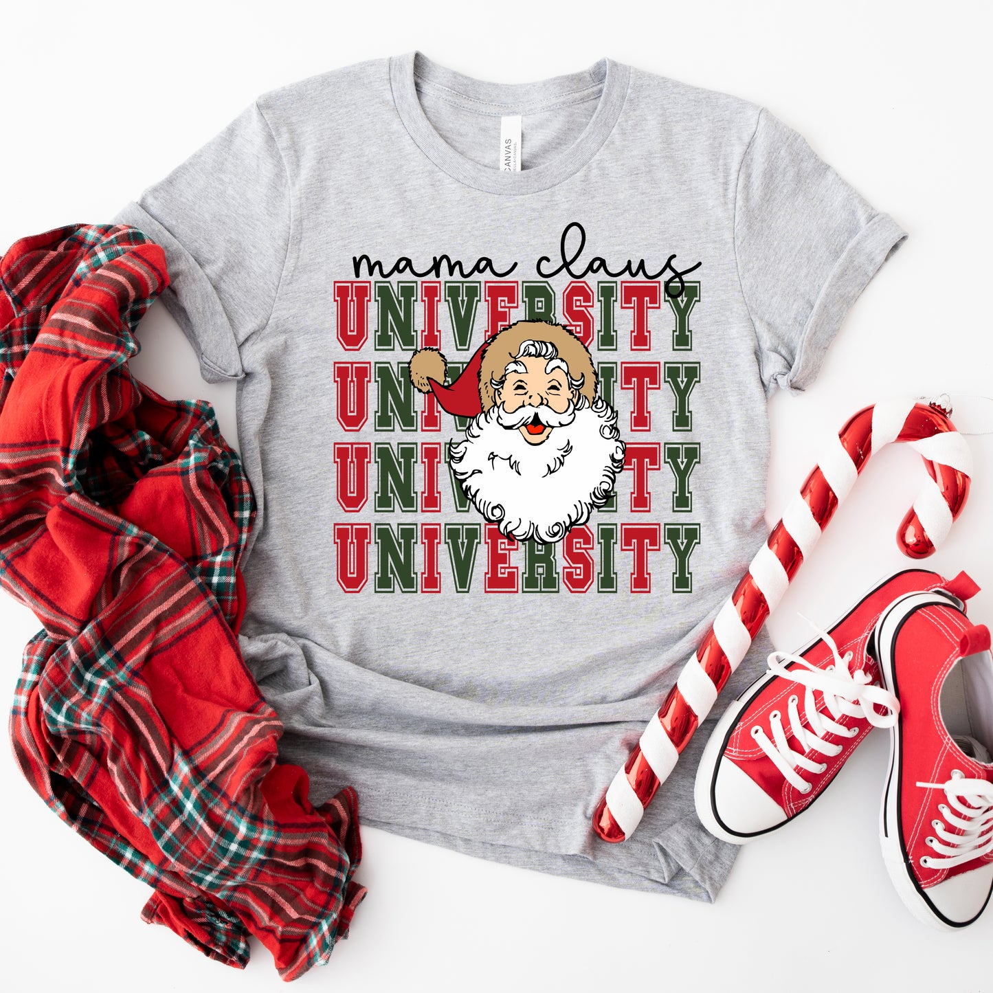 Mama Claus University Santa | Short Sleeve Crew Neck