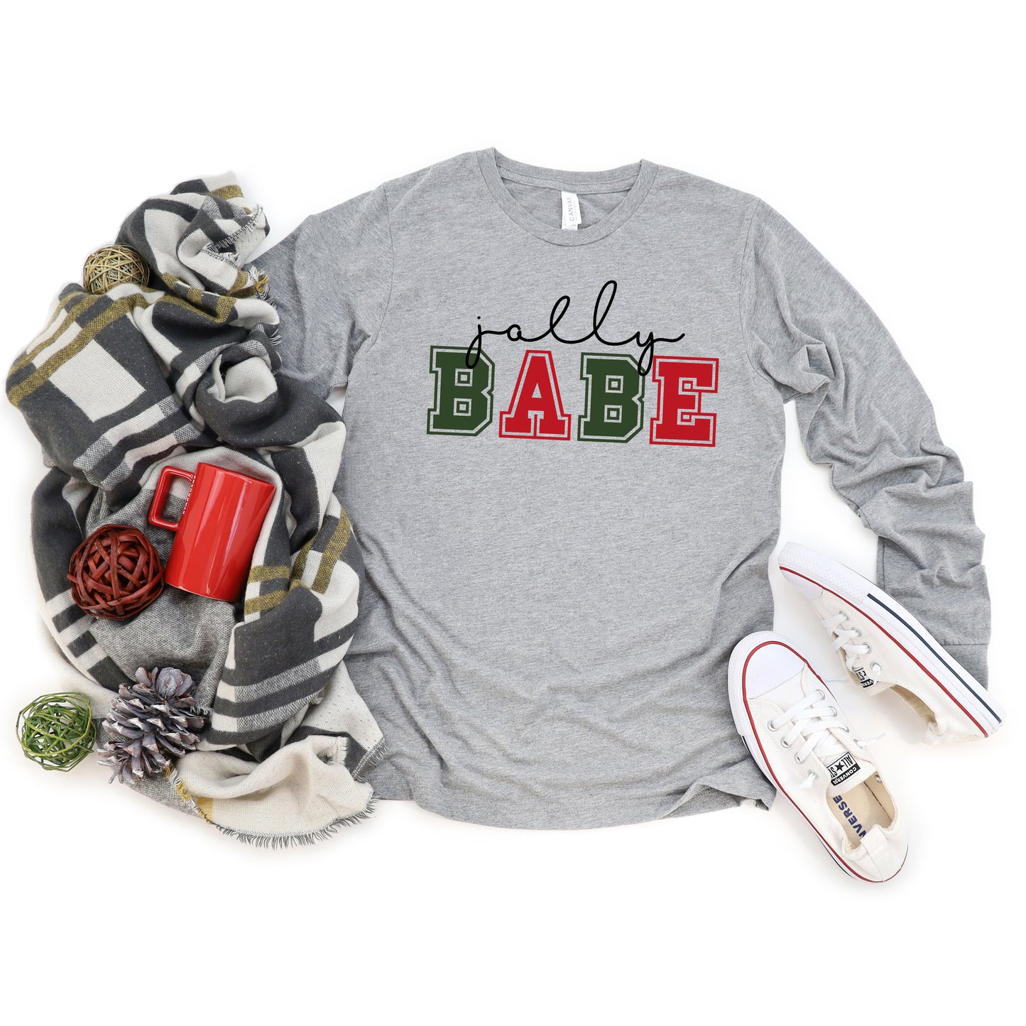 Jolly Babe Colorful | Long Sleeve Crew Neck