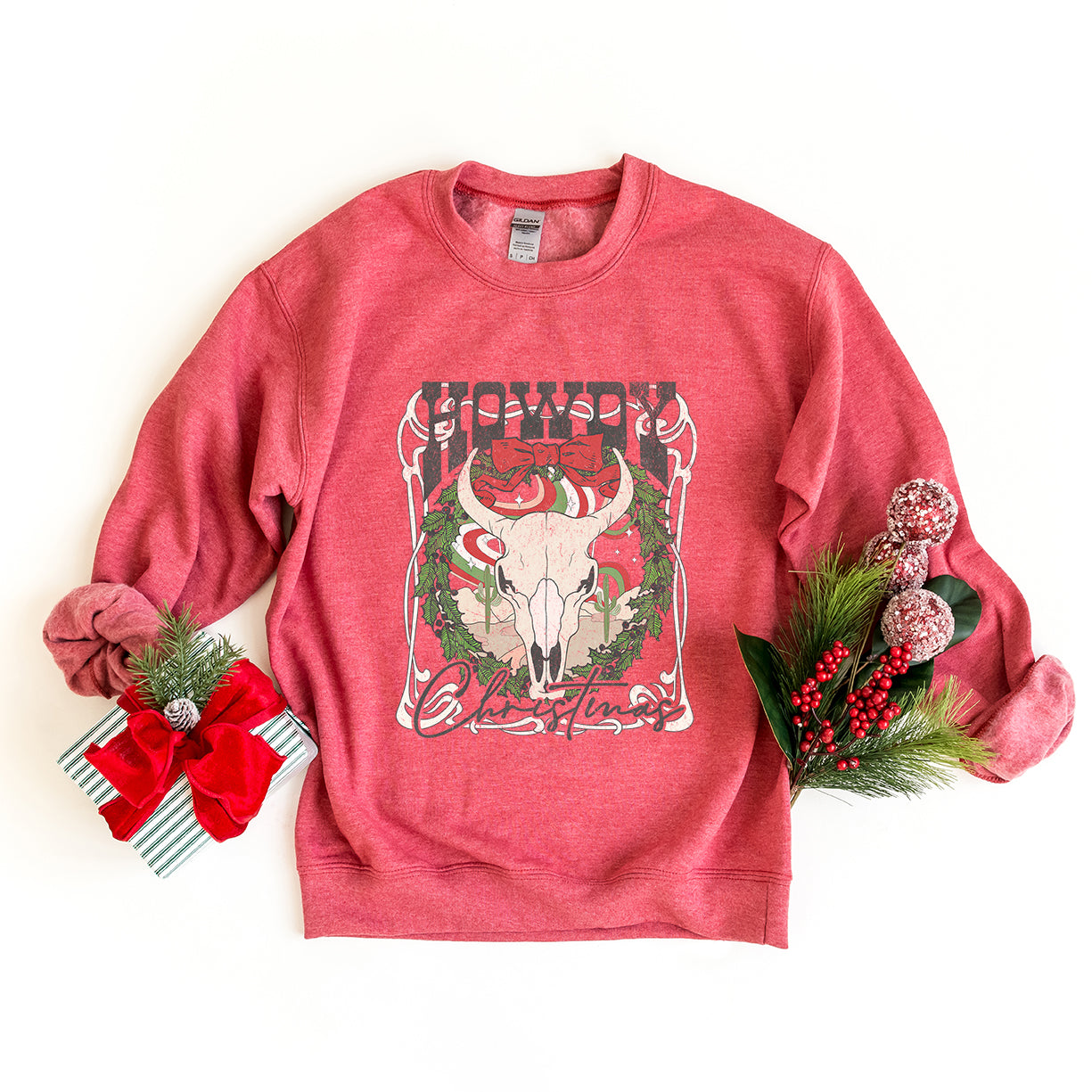 Howdy Christmas Bull | Sweatshirt
