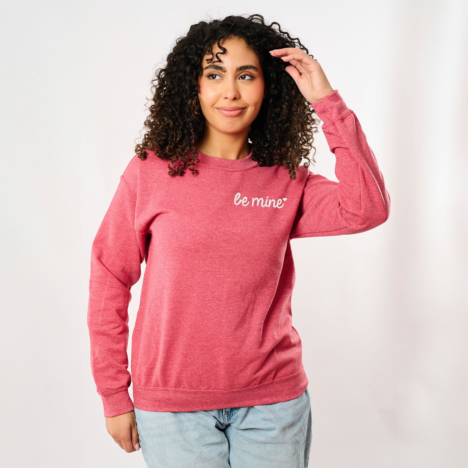 Embroidered Be Mine Heart Mini | Sweatshirt