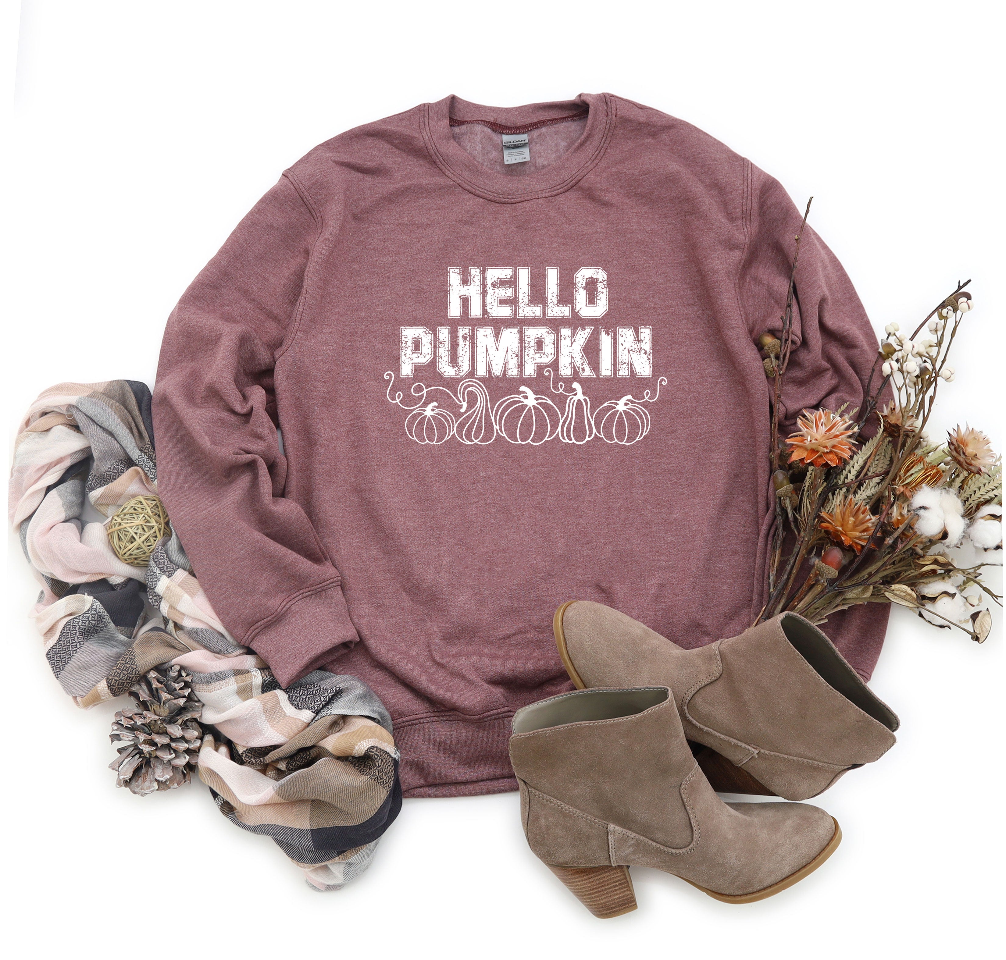 Hello Pumpkin Distressed | Sweatshirt
